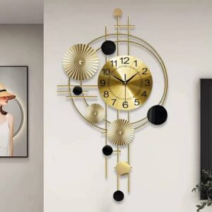 Golden wall Art Clock
